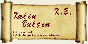 Kalin Buljin vizit kartica